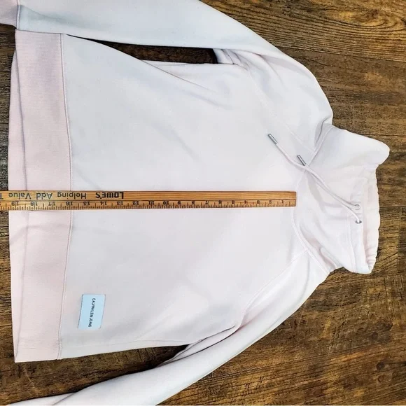 Calvin Klein Women’s Light Pink  Drawstring Collar Sweatshirt Size M - Picture 6 of 15